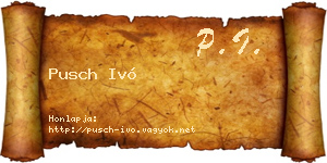 Pusch Ivó névjegykártya